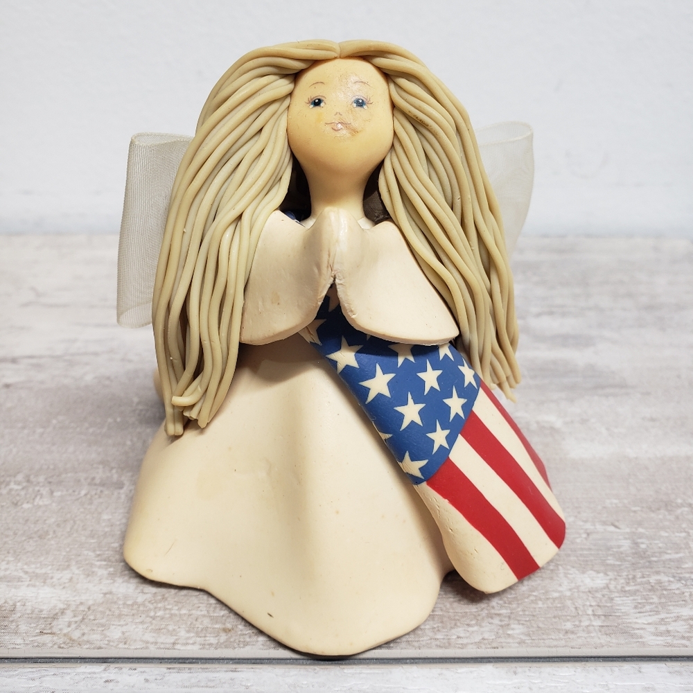 Pavilion Gift Co. Patriotic Angel Figurines American Flag USA Stars Stripes